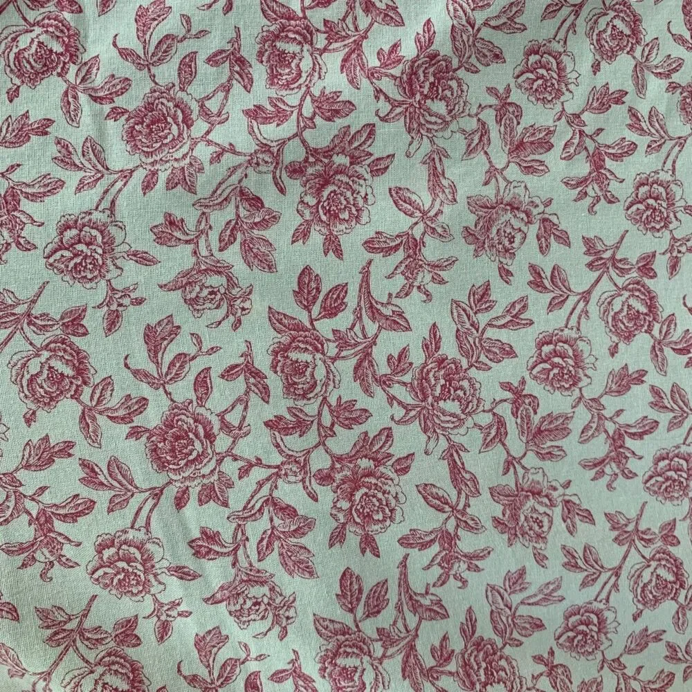 Westpoint Stevens Red Floral Cottagecore Twin Sheet Set Cottage core Farmhouse